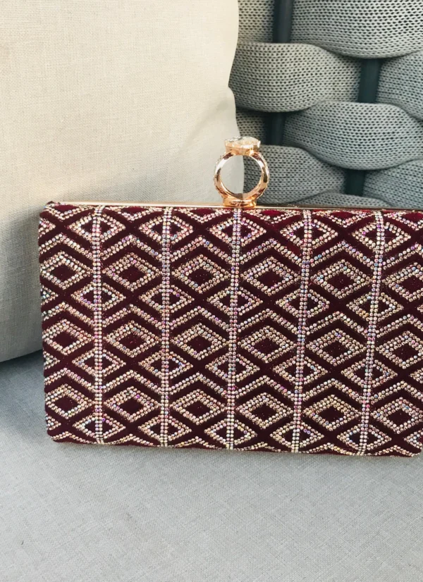Fancy Clutch-10033 (Maroon)