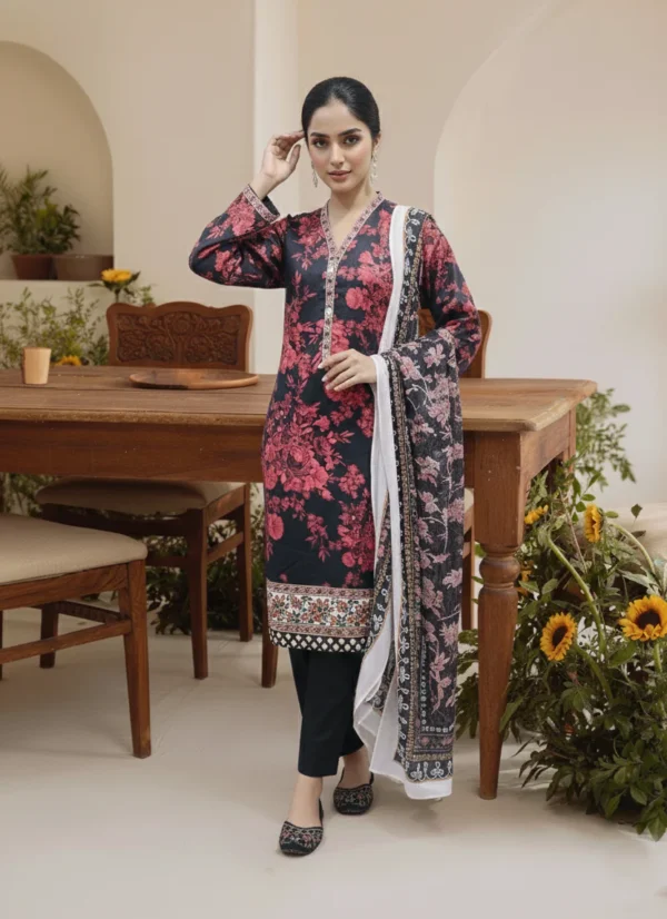 Printed 3 Pieces Khaddar 01