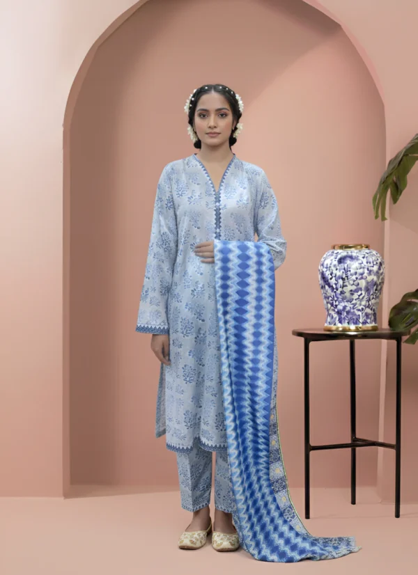 Printed 3 Pieces Khaddar 12