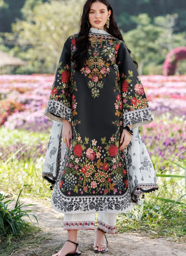 STITCHED EMBROIDERED LAWN USE-9298