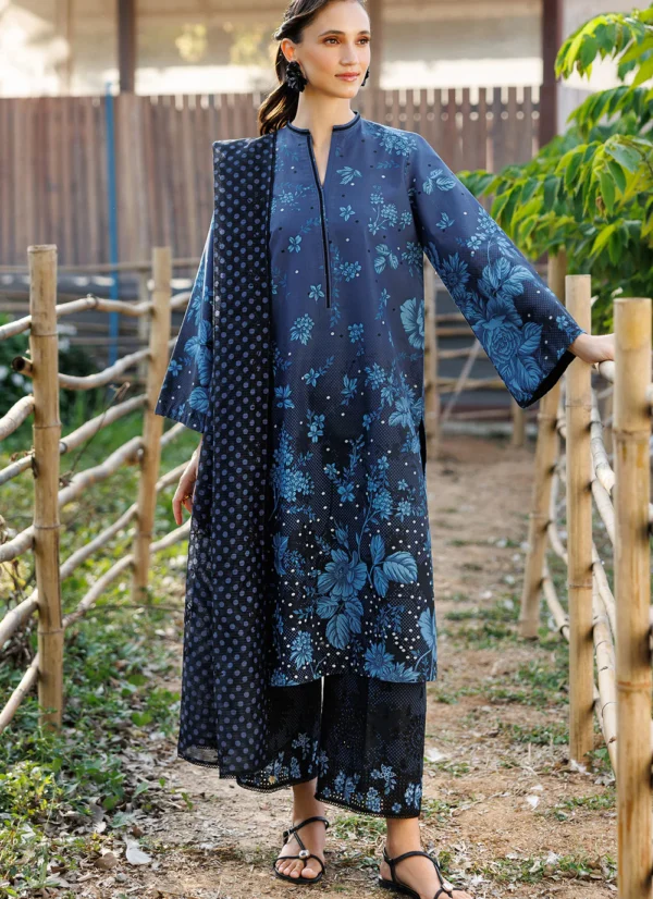 STITCHED EMBROIDERED LAWN USE-9295