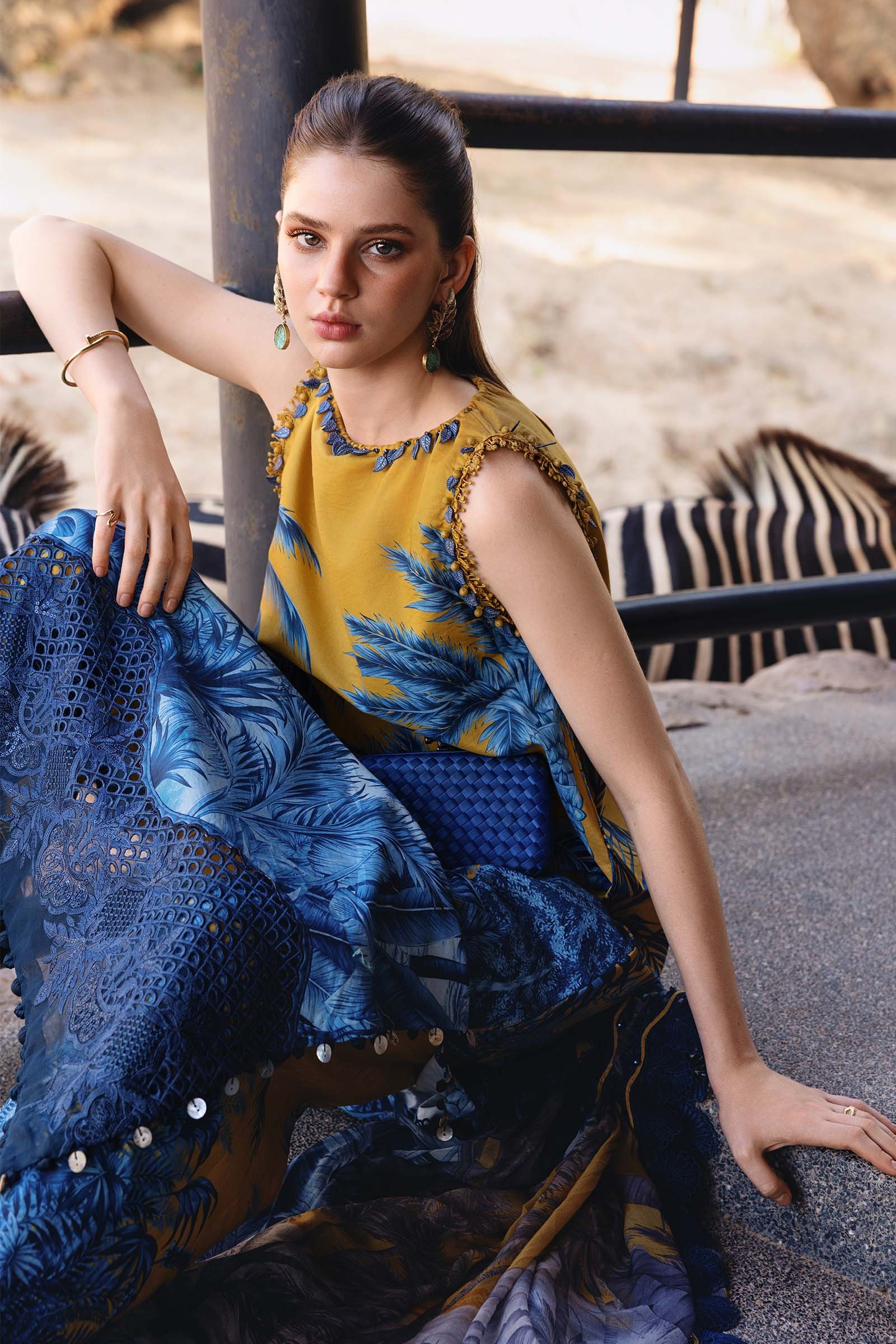 Maria B – Safari Scape M Prints Summer Collection – Design-11A